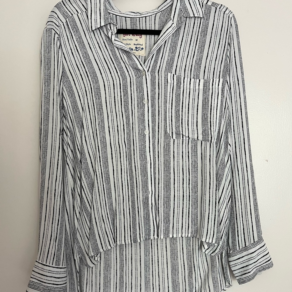 Striped boyfriend shirt